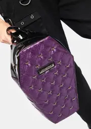 [Rock Rebel] Mina Quilted Coffin Bat Backpack