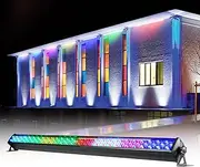 LED Stage Wash Light Bar, 252 LED RGBW DJ Light Bar, IP65 Led Wall Washer Lights Bar with DMX & RDM Control, DJ Disco Party Light for Wedding Church Party Stage Lighting Wall Display