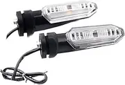 Front Rear Turning Indicator Lights Turn Signal Indicator Light, for NC700 NC750 S/X/DCT CTX700 CBR650F CB650F CBR600RR Motorcycle Accessories Blinker Lamp Motorcycle Turn Signal Lights(BLACK