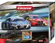 Carrera 23633 Digital 1:24 DTM Full Speed Wireless Slot Car Set BMW M4 v Audi R8