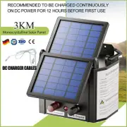 SARONIC 3km Solar Electric Fence Energiser Energizer Charger 0.1J Farm Animal AU