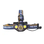 T6+2*COB LED White Red Light HeadLamp 7 Modes 2x18650 Battery Super Bright