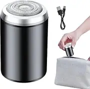 Sopamis M-ini Electric Shaver | Portable Small Electric Razors Man | USB Rechargeable Mustache Trimmer Tool With Double Ring Elastic Net | Pocket Size Waterproof Electric Shavers Razors For Wet & Dry