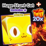 Golden HUGE Stunt Cat + 20x Hellfire Gifts. Pet Simulator 99. Same Day