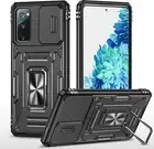 For Samsung Galaxy S20 FE Case with Military-Grade Phone Cover & Kickstand Black