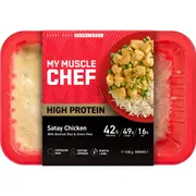 My Muscle Chef Satay Chicken With Basmati Rice & Green Peas 330g