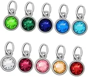 [CORHAD] Stainless Steel Birthstones Charms Diy Jewelry Charms Necklace and Bracelet Accessories