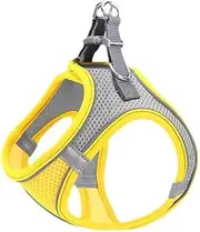 Reflective Step in Mesh Dog Harness - No Pull, Quick Fit, Comfortable, Pet Harnesses for Walking & Training - Small, Medium Dogs (Yellow, X-Small)