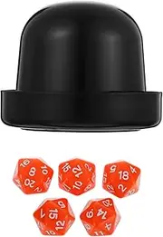 Abaodam 20-Sided Acrylic Dice Cup Set Creative Dice Holder for Party Game Toys Acrylic Game