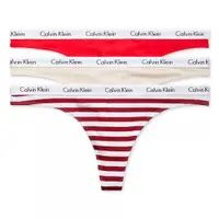 在飛比找ETMall東森購物網優惠-CK 2022女時尚棉質紅膚色丁字褲混搭3件組