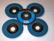 5pcs 4-1/2" ANGLE GRINDER FLAP DISCS 40 GRIT ZIRCONIA