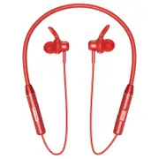 E4 Bluetooth 5.0 Neckband Earphone Flexible Sports Wireless Earbuds Magnetic Bass Headphone With Mic Red