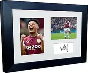 12x8 A4 Signed Ollie Watkins Aston Villa F.C. Autographed Autograph Signed Photograph Photo Picture Frame Football Soccer Poster Gift Triple