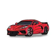 2020-2024 C8 Corvette Red Hat Lapel Pin