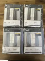 Style Selections Curtain Grommet Top Light Filtering 4 Panels50 x 84" NEW