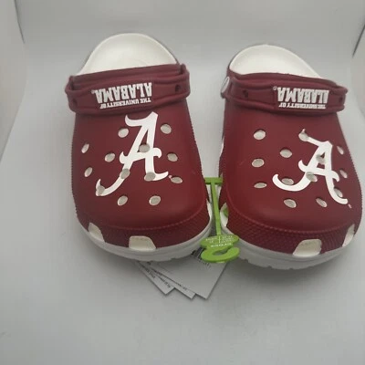 Crocs University of Alabama Classic Clogs for Men and Women Sz M9 W10