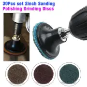 30X 2Inch Sanding Disc Roll Lock Discs Type R Abrasive 50mm Polishing Pads
