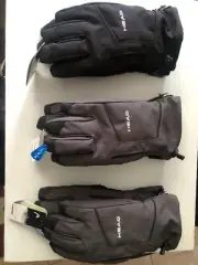 Head Men's Gray Black Heavy Insulated DuPont Sorona Winter Ski Gloves - Size L
