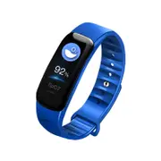0.96inch IPS Color Screen IP67 Waterproof Smart Watch Heart Rate Blood Oxygen Monitor Fitness Exercise Sports Bracelet BLUE COLOR