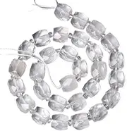 [HXSCOO] Natural Faceted Amethysts Citrines Prehnit Rose Pink Quartz Mixed Crystal Beads Charm for Jewelry (Color : Clear Quartz 10mm, Size : 15 inches)