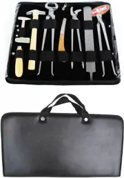 CHALLENGER 8 Piece Horse Equine Farrier Hoof Grooming Shoe Care Tool Kit w/Carry