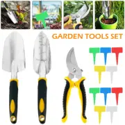 Garden Hand Tool Set Home Gardening Kit Transplanter Pruner Plant Labels guEZO