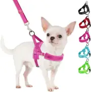 Slowton No Pull Small Dog Harness and Leash Set, Puppy Soft Vest Harness Neck &