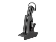 HP POLY Savi 8245 Wireless DECT Headset +USB-A to USB-C Cable +D400 Wireless Ear-hook, Black