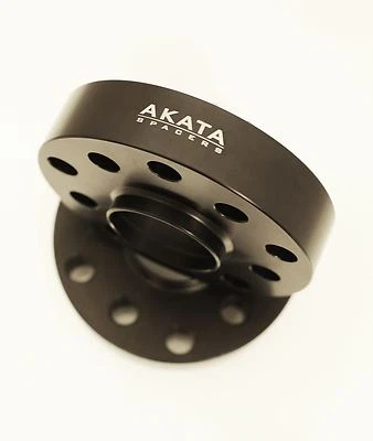 25MM HUB CENTRIC SPACERS FOR AUDI 5X110-5X112 CB 57.1 BLACK ANODIZED