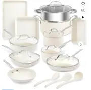 Gotham Steel 20 Piece Pots and Pans Set Nonstick Cookware Set, Complete Ceramic