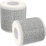 [Healeved] Roll Toilet Tissue Paper Patterned Generic Household Paper 2 Rolls Soft Durable
