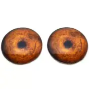 Pair Cheetah Inspired Glass Eyes Jewelry Dolls Taxidermy Flatback Cabochons
