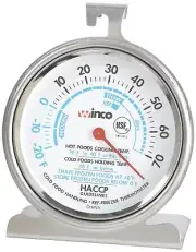 Dial Refrigerator/Freezer Thermometer with Hook and Panel Base, 3-Inch
