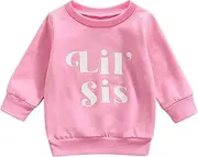 [Hnyenmcko] Kids Toddler Baby Girls Hoodies Dad 's Little Girl Sweatshirt Pullover Long Sleeve Tops Fall Winter Clothes, Dark Pink, 18-24 Months