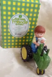 ENESCO John Deere Friends I'd Go Anywhere w Ewe 809790 Figurine boy lamb tractor