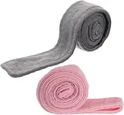 [FOMIYES] 2pcs Bathrobe Belt Replacement Soft Robe Tie for for Bathrobes Sleepwear Comfortable Accessory Grey