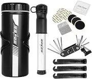 XECRDP Bike Repair Tool Kits Bicycle Repair Set with Mini Pump 14 in 1 Multi Function Tool Kit 750ml Bike Tool Storage Bottle Case