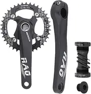 Mountain Bike Crankset - 170mm Hollow Integrated Chainring | Lightweight Aluminum Alloy Bottom Bracket Sprocket for Mountain Biking Road Cycling