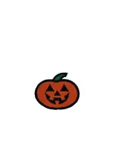 Pumpkin Jack o lantern Iron on Patch Sew on Halloween Patch