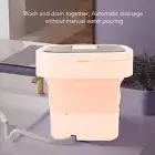 10L Portable Folding Washing Machine Fully Automatic Mini 100-240V Pink EU Plug