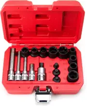 17Pc Master Brake Caliper 5 Point, 10 Point, Hex & Socket Set W/Case