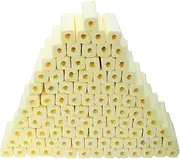 RealPlus 3.8" Long Large Aquarium Filter Media, 100pcs Ceramic Bio Media Blocks for Sump Tank Pond Fish Tank