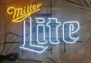 Miller Lite NEON SIGN 37.5"x25.5" *BRAND NEW IN BOX* BAR Light MAN Cave Beer