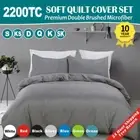 2000TC Ultra Soft Quilt/Doona Cover Set King Single/D/Queen/Super King Size Bed