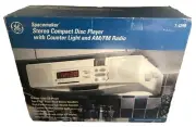 General Electric Spacemaker AM/FM Cassette Player Radio Clock 7-4290 NOS