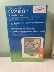 Orbit 4 Station Easy Dial Indoor Sprinkler Timer 57874 Up to 8 Start Times Day