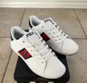 Polo Ralph Lauren Quilton Bear Shoes White Low Top Sneakers Size 6