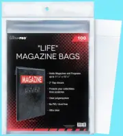 100 ULTRA PRO LIFE MAGAZINE SIZE Storage BAGS New 11-1/8" x 15-1/8" Lobby Card