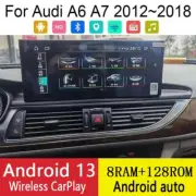 Android 12.3" Carplay 8+128gb For Audi A6 A7 C7 12~18 Gps Radio Multimedia Mmi