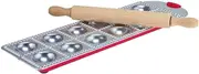 Avanti Ravioli Making Tray Set with Rolling Pin 2.0x23.0x8.0 Centimeters Silver